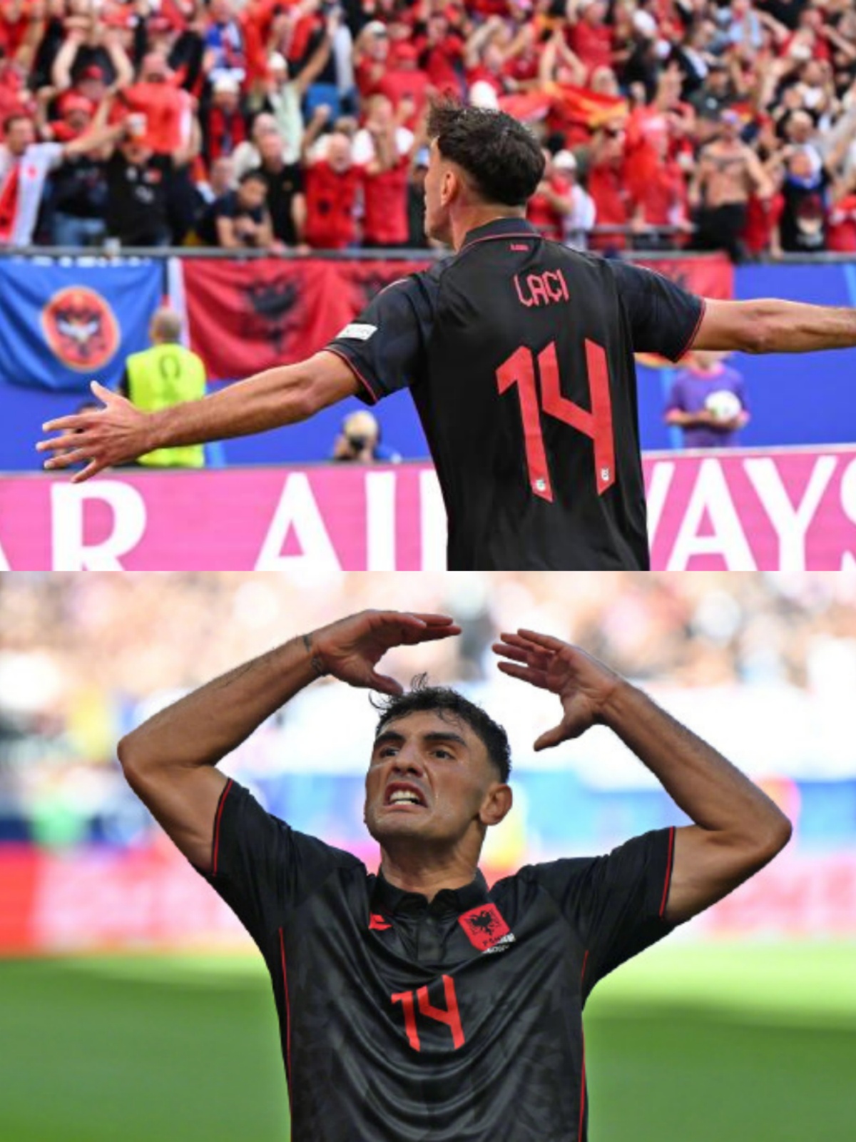 包含阿尔巴尼亚队在欧预赛比赛中力克立陶宛，晋级强的词条